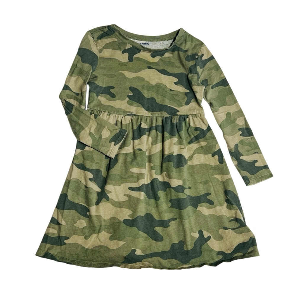 Old Navy Green Camouflage Kids Dress